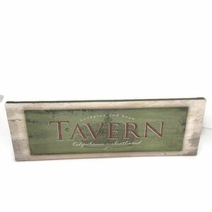 Rustic Green Canvas Tavern Wall Art Decor